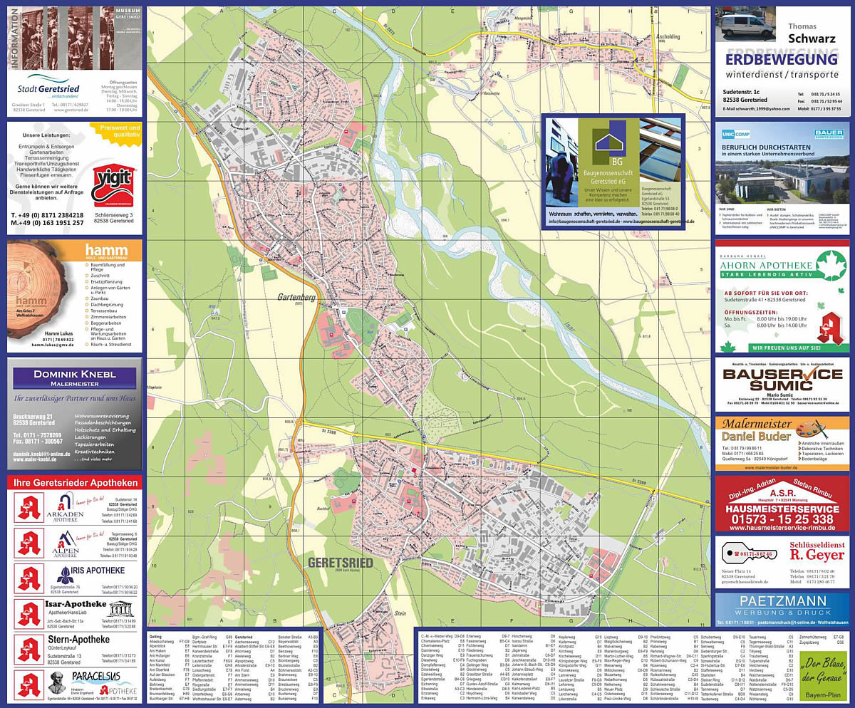 Bayern Plan - Aushangplan Geretsried