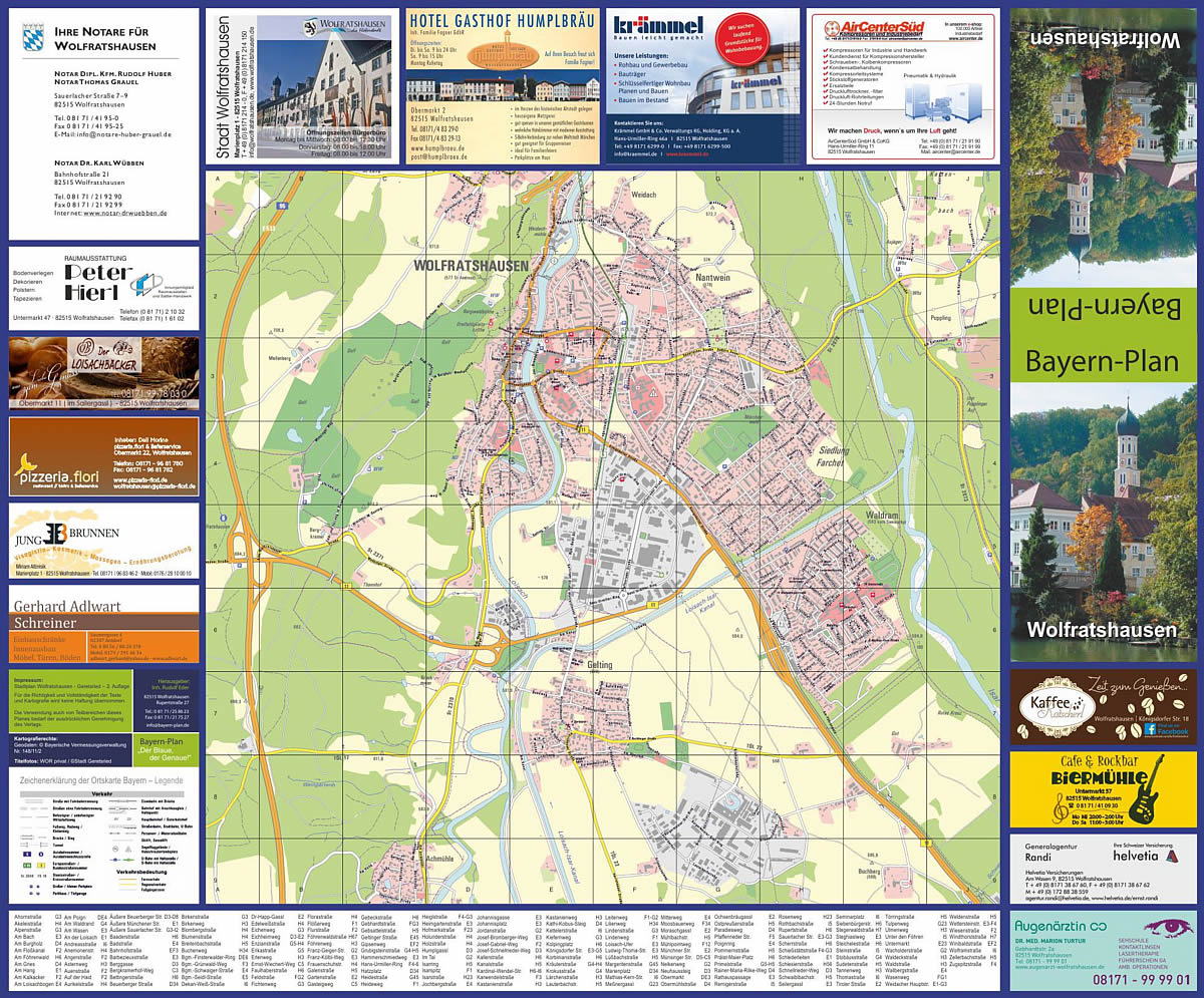 Bayern Plan - Faltkarte Wolfratshausen